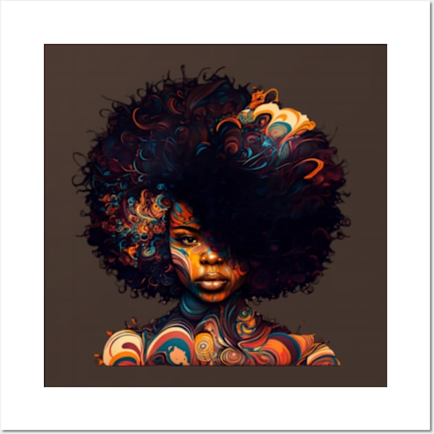 afro vintage style Wall Art by teehood